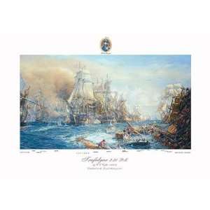   Battle of Trafalgar At 230 Pm by Wyllie 18x13