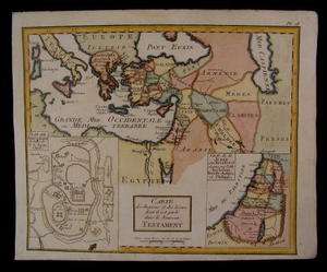 New Testament Holy Land w/Jerusalem plan 1798 Bertholon  