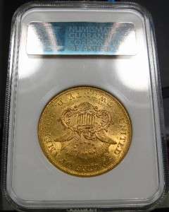 1861 $20 Gold Double Eagle old NGC AU58 CAC *Original Type Coin 