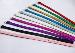 PU Leather Wristband 10pcs 8mm Fit Charms DIY Accessory  