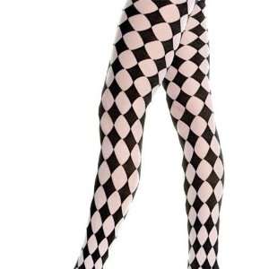   White Checkered Tights 80s Gothic New Wave Dancer 