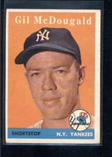 1958 TOPPS #20 GIL MCDOUGALD YANKEES VG 20847  