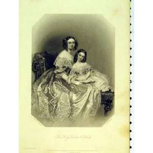  Portrait Lady Vivian Child 1841 Beautiful Woman Corbaux 