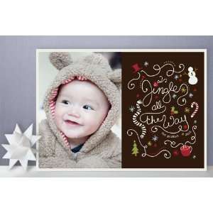  Jingling Script Holiday Photo Cards: Health & Personal 