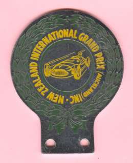 Vintage New Zealand International Grand Prix Car Badge  