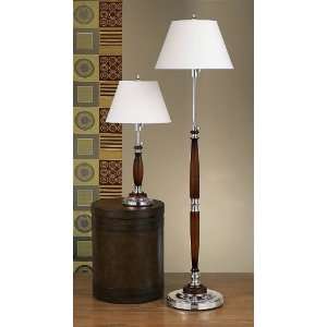  Murray Feiss Bennington lamp   Walnut/Polished nickle 