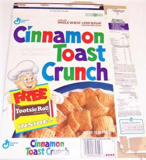 1991 Cinnamon Toast Crunch Cereal Box gg110  