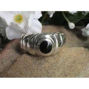  Sterling Silver Mens Black Onyx Ring Size 14: Jewelry