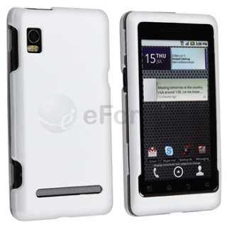 snap on rubber coated case for motorola a955 droid 2 white quantity 1 