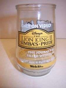 Lion King II Simbas Pride Collectible Glass Jar Welchs  