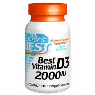 Doctors Best Best Vitamin D3 2000 IU, Softgel Capsules, 180 Count by 