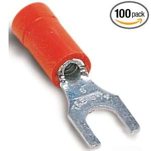   , Vinyl Insulated, 0.94 Inch Length by 0.25 Inch Width, Red, 100 Pack