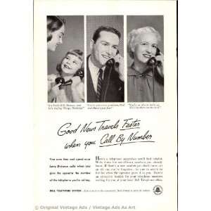  news travels faster when you call by number Vintage Ad Home
