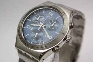 New Swatch Swiss Irony Chrono Blustery Steel Men Watch YCS438G  