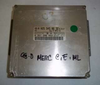 1998   2000 MERCEDES C E ML CLASS ENGINE COMPUTER ECU A0255458632 