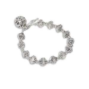   Inch Silver Marcasite Lantern Link Bracelet Chain Jewellery: Jewelry