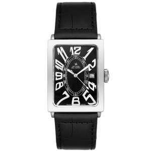  Mens Agadir Black Leather Black Dial Electronics