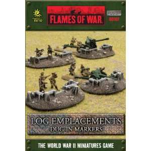  Flames of War Log Emplacement Dug In Markers Toys 