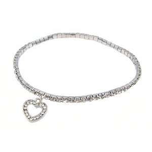  Anklet   A28   Swarovski (tm) Crystal   Stretch ~ Clear 