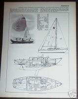 1971 PEARSON 35 Yacht Sailboat boat ad   spec page  