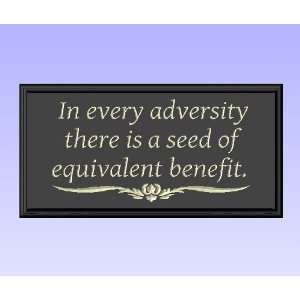 Decorative Wood Sign Plaque Wall Decor with Quote In every adversity 