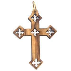   wood Coptic Cross Laser Pendant(4.3x3.1 cm or 1.7x1.2) Arts, Crafts