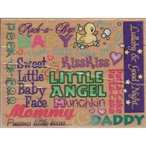    Baby Block Wood Mounted Rubber Stamp (R059) Arts, Crafts & Sewing