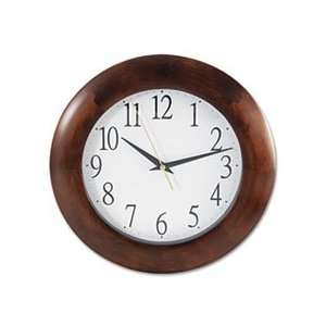  Round Wood Clock, 12 3/4in, Cherry: Home & Kitchen