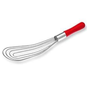   Flat Roux/Gravy Whip 12 inch Red Wood Handle: Kitchen & Dining