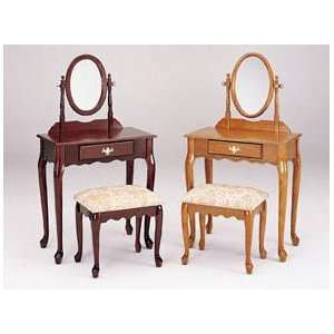   Furniture Wood Veneer Bedroom Vanity 2 Piece 02337 Set: Home & Kitchen