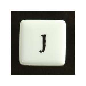  HomArt Porcelain Square Box, Alphabet J