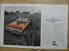 1971 Vintage Ad Chrysler Plymouth Cricket Trunk Room  