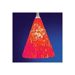  Bonita Cone Glass Shade, Red   Nrs80 475R: Home 
