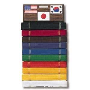  Flags Martial Arts Belt Display   Ten Belts: Sports 