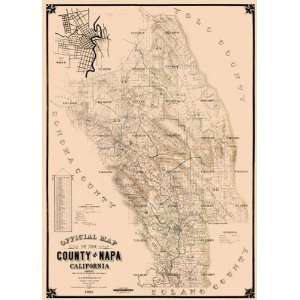    NAPA CITY/COUNTY CALIFORNIA (CA) LANDOWNER MAP 1895