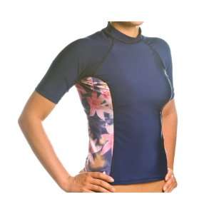  Beach Depot UPF 50+ Womens Short Sleeve Rash Guard Shirt 