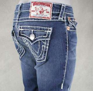 True Religion womens jeans Billy Super T Med Laredo white stitch 