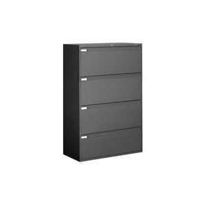  36W 4 Drawer Binder Lateral File   Black: Office Products