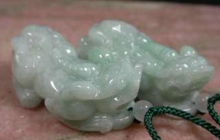   100% Natural A Jade jadeite Pendant Dragon Pi Xiu Coin 338793  