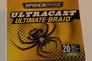 SPIDER WIRE ULTRACAST ULTIMATE BRAID 20lb 125yd SU20G 125  