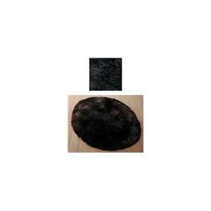   Wool Oval Sheepskin Rug 4x6   Black   by G.L. Bowron: Home & Kitchen