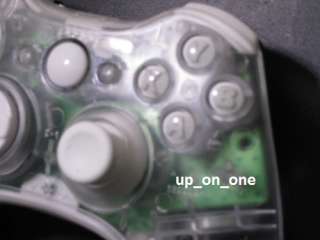 CUSTOM CLEAR TRANSPARENT WHITE ~ , Xbox 360 Wireless Controller has 