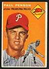 1954 Topps Baseball #236 Paul Penson (Phillies) EX