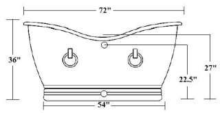 Copper Tub Bathtub Bath Bathroom 72x36x36 Hammered  