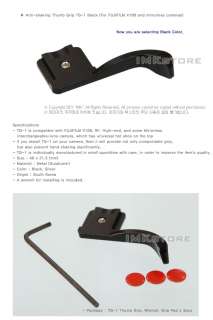   HorusBennu TG 1(Black) Camera Thumb Grip for X100 GF2 GF1 E PL2 E PL1