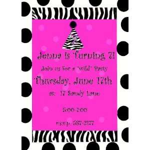  Printable Zebra theme party invitation: Health & Personal 