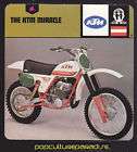 THE KTM MOTORCYCLE MIRACLE 1979 250cc Motocross CARD