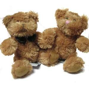  Kissing Bears Plush Teddy Bear Couple: Toys & Games
