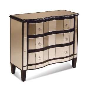  Bassett Mirror A1896 Mirrored Neo Hall Chest in Black with 