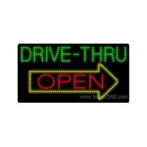  Drive Thru Open Outdoor LED Sign 20 x 37: Sports 